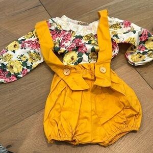 Two piece body suit overalls